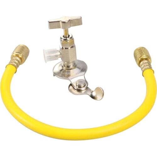 Air Conditioning Refrigerant Charging Hose R12 R22 R134A Can Tap Dispensing Valve for Auto Car A20