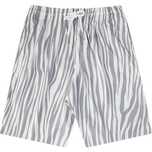 2021 Summer Casual Short Mens Zebra Pattern Shorts Oversized Hip Hop Cargo Shorts Streetwear Joggers Pockets Baggy Pant