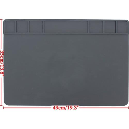 49x35cm Heat Insulation Silicone Pad Soldering Station Phone Computer Repair Mat Magnetic Heat-resistant BGA Insulator Platform