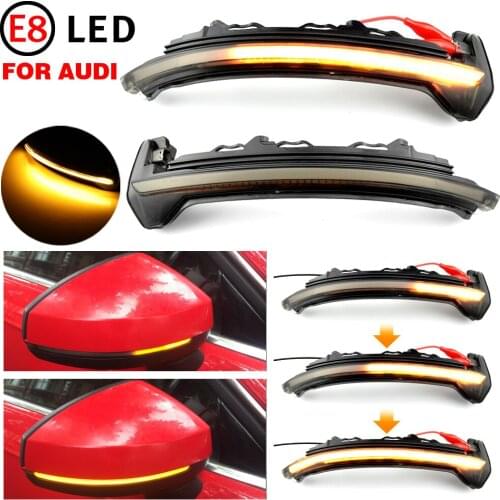 LED Traffic Turn Signal Light Dynamic Rearview Side Mirror Blinker Indicator For Audi TT TTS TT RS MK3 8S 2015-2020 R8 2016-2020