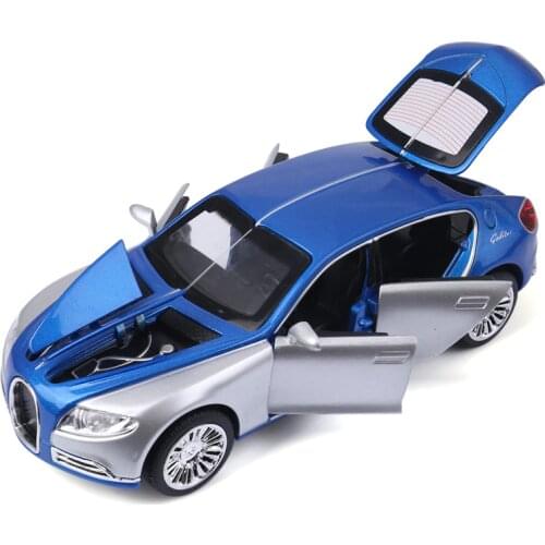 1/32 Metal Model Car Bugatti Galibier 7-Doors Open (TY8917B) L=14.5CM Collectable Car Model W/Sound/ Lights
