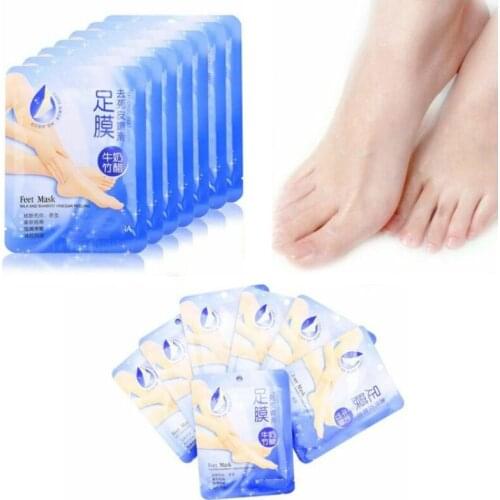 1 Pair Hot Foot Mask Removes Dead Skin Milk Bamboo Vinegar Peeling Foot Skin Smooth Exfoliating Moisturizing Healthy Feet Care