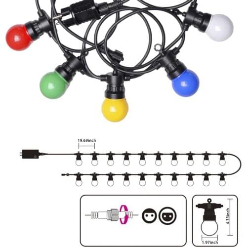 10 Meters 20 Lights G50 Bulb Light String LED Outdoor Waterproof Decorative Lights Halloween Christmas Party String Light