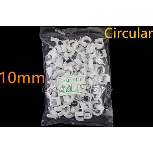 100pcs/bag round steel nail 10mm wire fixing clamp plastic fastener plastic nail Y
