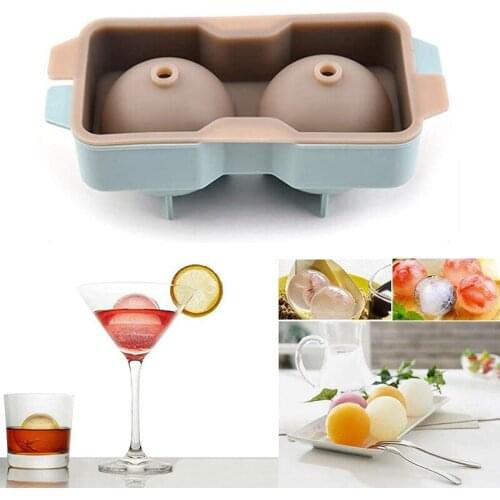 2Pcs Round Ice Mold with Funnel Crystal Clear Whiskey Ice Ball Maker Mold Ice Balls Enhance Your Whiskey Cocktails