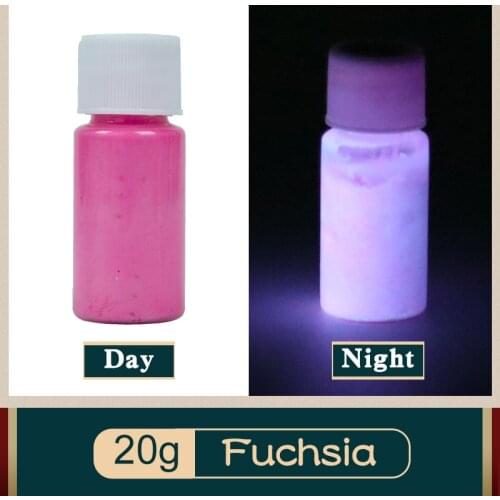 20g Fuchsia Glow in the Dark Fluorescent Paint for Party Nail Decoration Art Supplies Phosphor Pigment