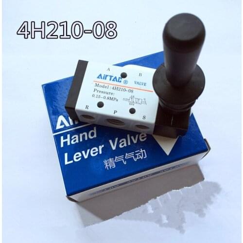 Airtac 5 way Pneumatic Air Hand Lever Operated Valve 4H210-08 Port 1/4" BSP Manual Control Valves