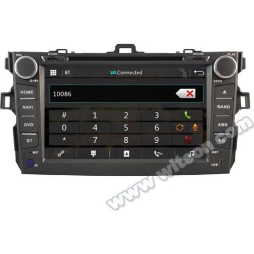 8" Capacitive Touch Screen Special Car DVD for Toyota Corolla 2007 2008 2009 2010 2011 2012 with Front DVR Camera Support