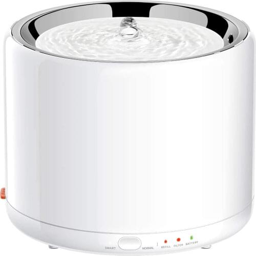PETKIT Cat Water Fountain Stainless Steel 1.35L Automatic Water Fountain LED Auto-Shut Off Pump Cat Water Dispenser with Filter