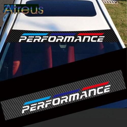 Car Front Windshield Black Carbon Fiber Sticker For BMW E46 E90 E60 E39 E36 F30 F10 F20 X5 E70 E53 F15 G30 G20 E34 M Accessories