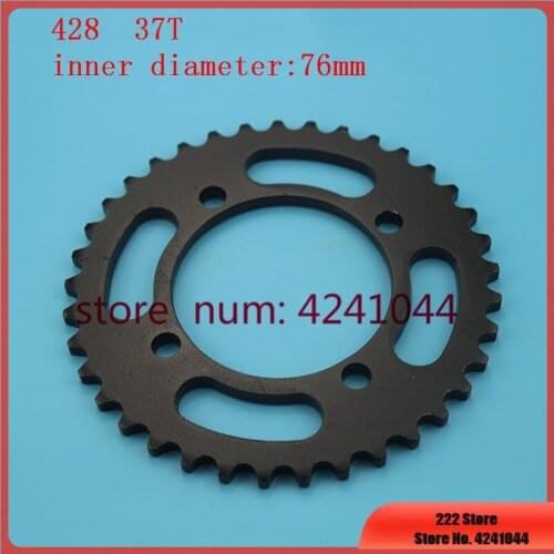 Free shipping 428 37T Tooth 76mm Rear Sprockets for XR50 CRF50 CRF70 Pit Dirt Bike ATV Quad go Gart 50CC 70CC 110CC 140CC 250CC