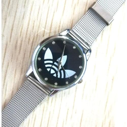 New fashion brand Geneva dress leaf Watch stainless steel net strap watch quartz watch women bracelet Watch Bear reloj mujer