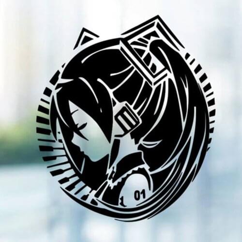 Black/Sliver Cartoon Character Vinyl Car Body Decals Window Door Decal Funny Top Quality Rainproof Removable S1314