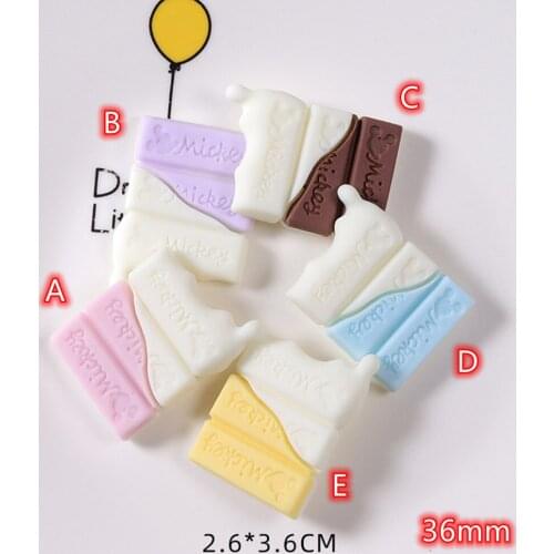 Cabochon Milk Chocolate 10pcs Kawaii Flatback Resin Flat back Resin Cabochons Embellishments Accessories DIY Hair Bows Center