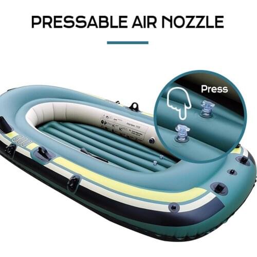 3 Person PVC Inflatable Boat Fishing Thicken Boats Laminated Wear-resistant Rowing boats Kayak Canoe With 2 Inflatable Cushio