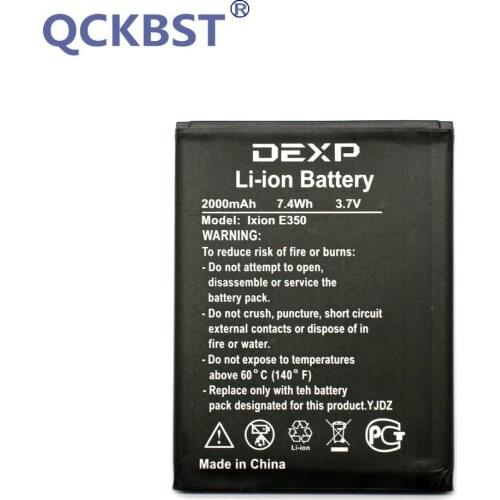 New 2000mAh Battery Replacement Rechargeable For DEXP IXION E350 Mobile Phone Battery