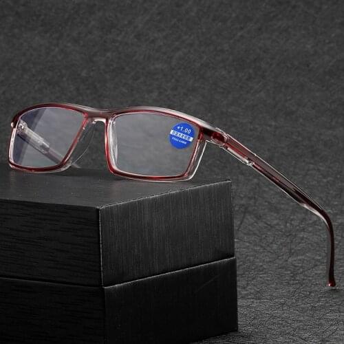 Fashion Square Designer Reading Glasses Men women Blue Light Blocking Eyeglasses Prescription Eyewear Diopter +1.0 +1.5 +3.5+4.0