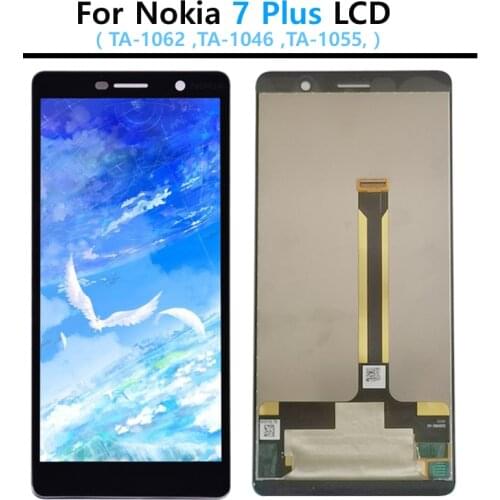 Original For Nokia 7 Plus LCD Display Touch Screen TA-1062 TA-1046 TA-1055 Digitizer Replacment For Nokia E7 Plus Screen LCD