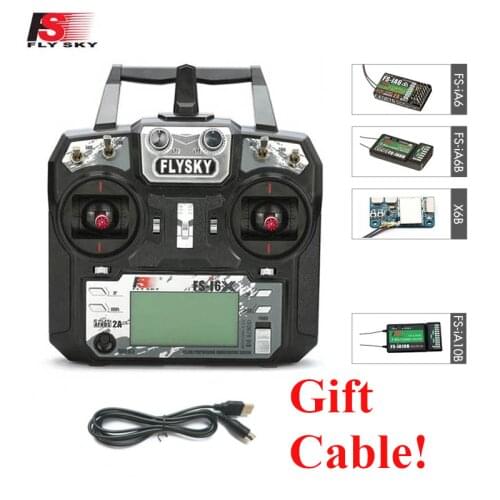 FLYSKY FS-i6X I6X AFHDS 2A RC Transmitter with X6B IA6B IA10B Receiver 10CH 2.4GHz for Aairplane Helicopter FPV Racing Drones