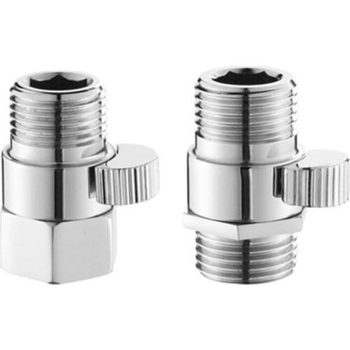 Full Brass G1/2" Flow Quick Control Shut-OFF Valve For Shower Head Hand Water Saver