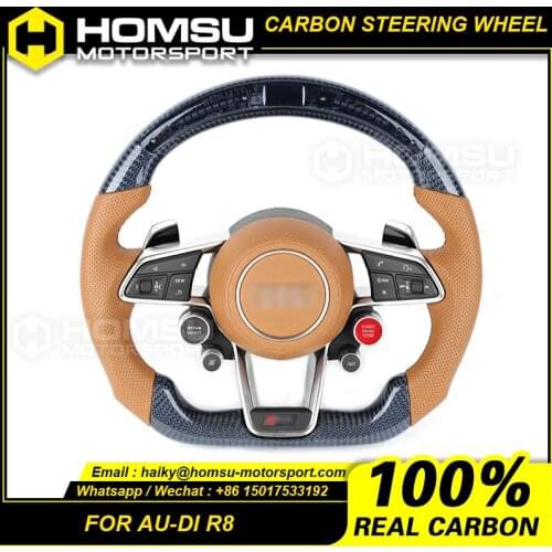 Fully Customizable OEM Carbon Fiber Steering Wheels For audi R8 Fully Customizable OEM Carbon Fiber Steering Wheels