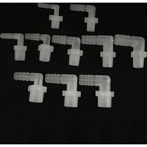 1Pcs 1/8" 1/4" 3/8" Thread Plastic Hose Elbow Connectors To 3.9mm-11.1mm For Aquarium Tank Air Pump Pipe