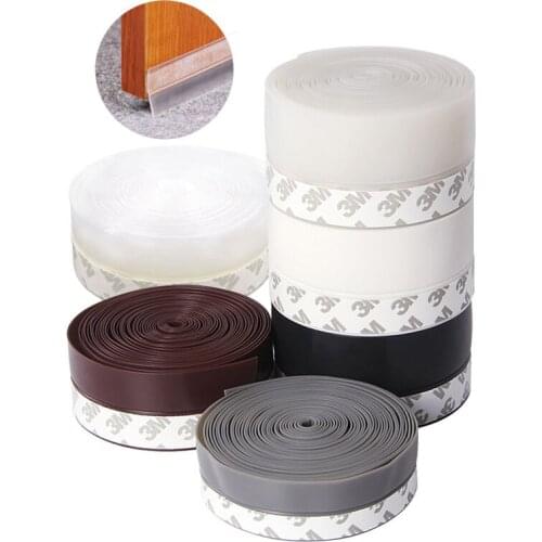 3M Length Self-adhesive Door Sealing Strip Dustproof Window Sealing Tape Waterpoof Soundproof Silicone Strips 45mm Weatherstrip