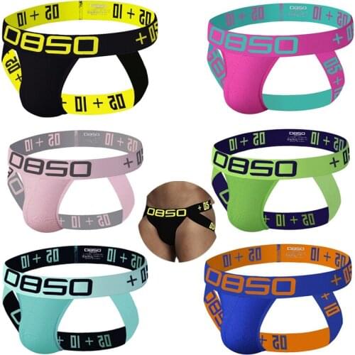 BS 85 cotton sexy mens thong personality trendy mens low waist fun t-pants underwear mens bs3515