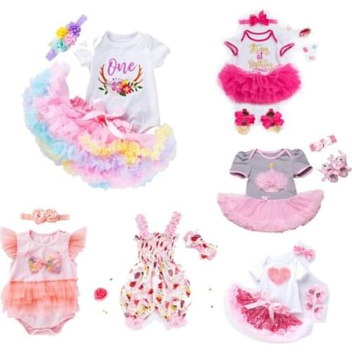 Cute Reborn Doll Clothes Fit 19-22inch Baby Reborn Doll With Hair Band Girls Toys DIY Doll Accessories Birthday Gift For Child