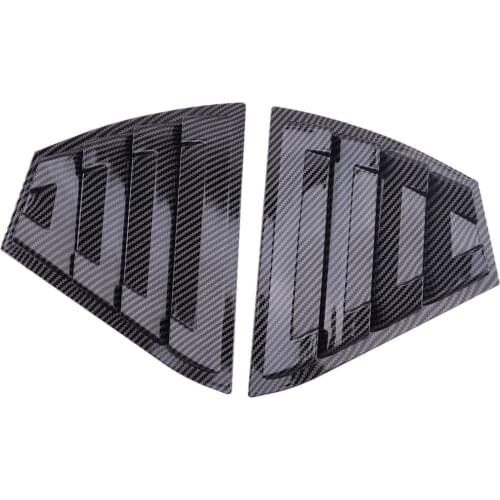 1 Pair Car Side Vent Rear Window Louvers Scoop Carbon Fiber Style ABS Fit for Nissan Sentra 2020 2021