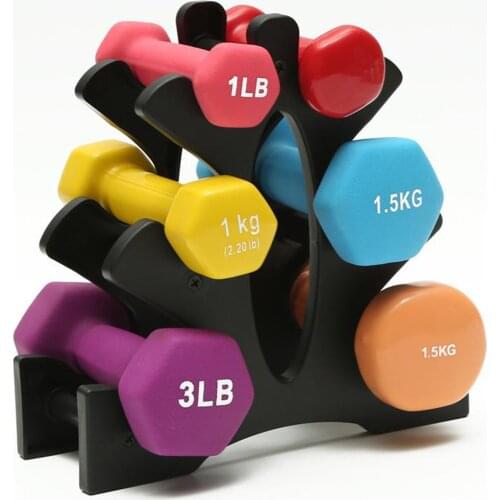 3-Tier Dumbbell Rack Home Solid Hand Weights Holder Tree Stand Bracket