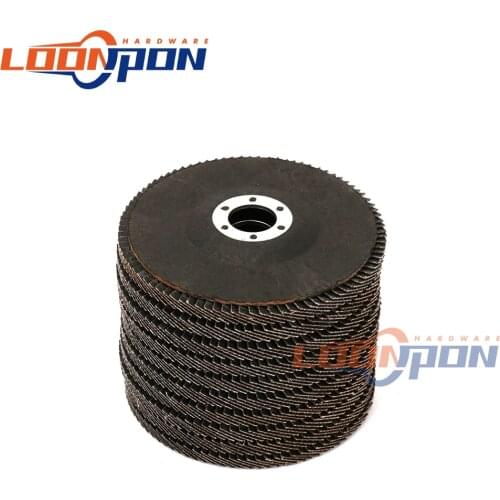 10Pcs 5"125mm 80 Grit Metal Polishing Flap Sanding Discs Abrasive Grinding Wheels with 7/8" Aperture for Angle Grinder