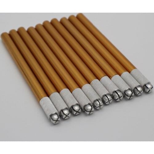 100 Pcs Aluminum Alloy Microblading Pen Permanent Makeup Manual Eyebrow Tattoo Pen For 3D tattoo eyebrow embroidery supplies