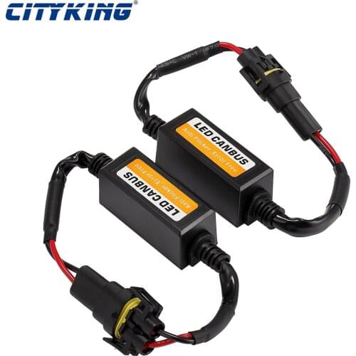 2pcs LED car Warning Canceller Capacitor Error Free Load Resistor LED canbus Decoder for H1 H3 H4 H7 H8 H9 H11 9012 9005 9006