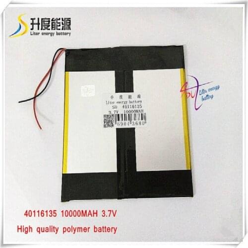 3.7V 10000mAh 40116135 NTC;Polymer lithium ion / Li-ion battery for tablet pc,POWER BANK,cell phone
