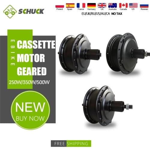 36V 250W 350W 500W 48V 250W 350W 500W Brushless Gear Hub Motor Wheel Ebike Rear Cassette Hub Motor Drive