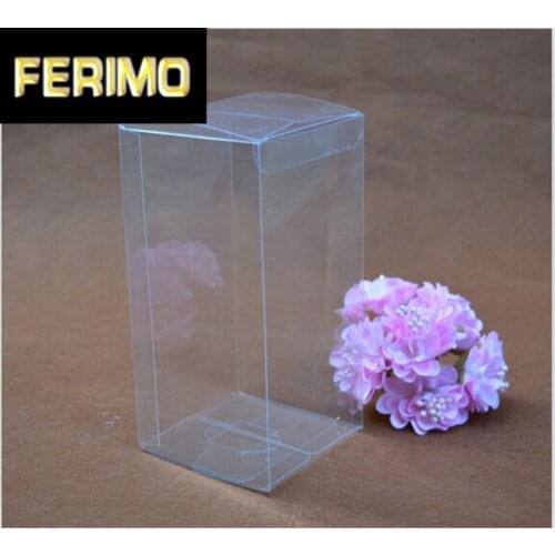 50Pcs 7 sizes Rectangle Plastic Box Transparent Gift Packaging Boxes PVC Clear Display Box Crafts/Jewelry Packing Box