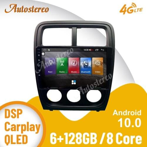Android 10.0 6+128G 8 Core For Dodge Caliber 2010 2011+ Car GPS Navigation Headunit Multimedia Player Autoradio Tape Recorder IP