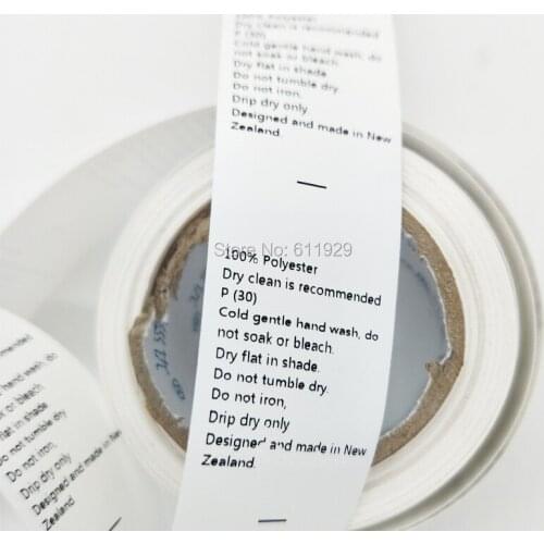 Free shipping custom clothing care labels/washable label/garment printed tag/non-woven fabric label/washing signs 100 pcs a lot