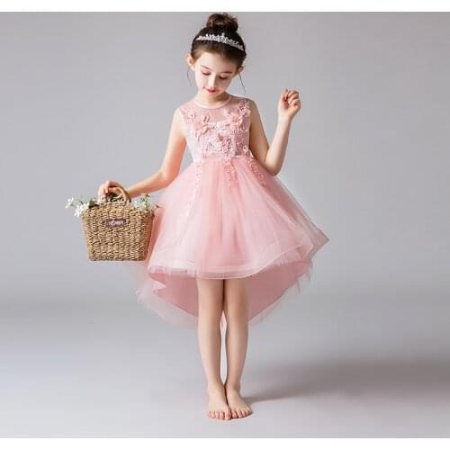 Kids Dress For 3-12 Girls Costumes Wedding Birthday Party Tailing Evening Elegant Princess Sleeveless Children’s Dress tw2918