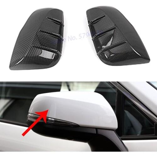 For Toyota RAV4 RAV-4 2019 2020 Car Door Side Rearview Mirror Trim Cover ABS Decoration Accessories