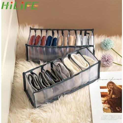 HILIFE Wardrobe Closet Cabinet Organizers Underwear Bra Socks Panty Storage Boxes Home Organization Drawer Divider Save Space