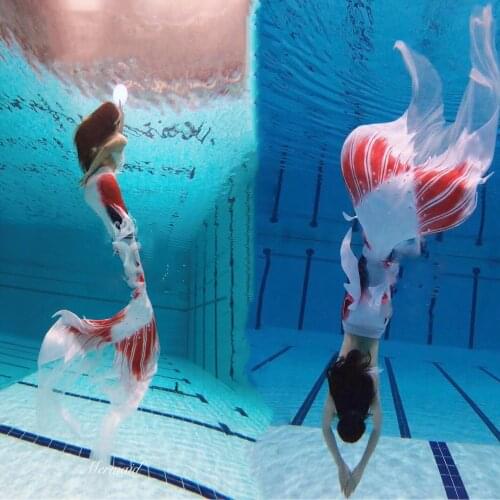 Custom Made Mermaid Tail Swimsuit For Adults ,Women Professional Diving Show Performance Clothing Mermaid Cosplay Costume