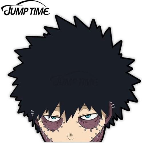 JumpTime 13 x 10.8cm Dabi Peeker Sticker My Hero Academia Car Stickers and Decals Fashion Waterproof 3D JDM Accessories Decor