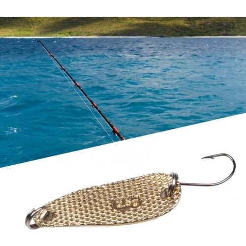 Metal Sequin Artificial Fishing Bait Spoons Single Hook Fish Lure Curve Tackle