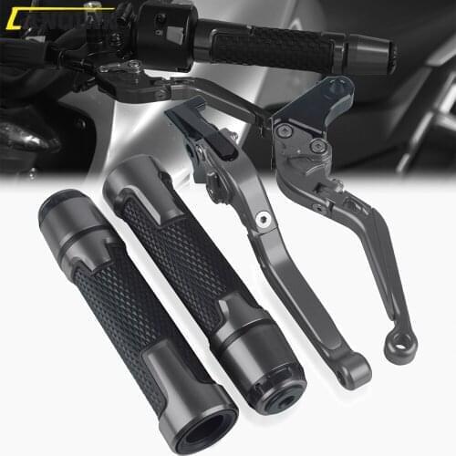 Motorcycle Accessories Aluminum Brake Clutch Levers Handlebar Hand Grips ends For Honda BlackSpiRit 2014 2015 2016 Black SpiRit