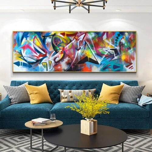 Cuadros Home Decoration Abstract Canvas Prints Wall Art Painting Street Graffiti Posters and Prints Wall Picture for Living Room