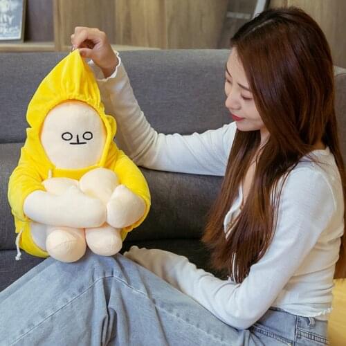 New 18/65cm Kawaii Doll Yellow Banana Man Plush Toy Korea Popular Anime Appease Dolls Birthday Gifts for Children Baby