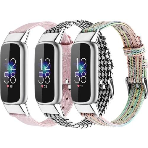 Essidi New Canvas Bracelet Band Loop For Fitbit Luxe Nylon Sports Watch Wrist Strap Correa For Fitbit Luxe Replacement