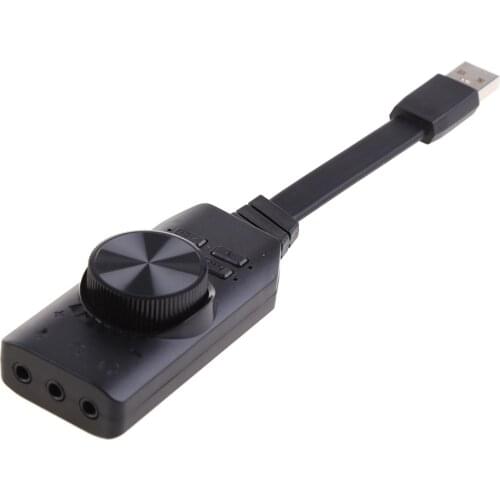 GS3 Virtual 7.1 Channel Sound Card Converter Adapter External USB Audio 3.5mm Headset Stereo for PC Desktop Notebook Accessories